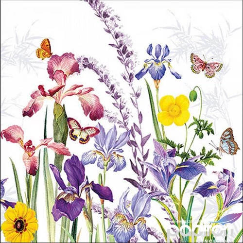 Szalvéta Ambiante Iris garden papírszalvéta 33x33cm,20db-os
