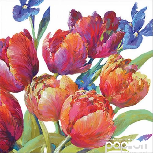 Szalvéta Ambiante Tulips of joy papírszalvéta 33x33cm,20db-os