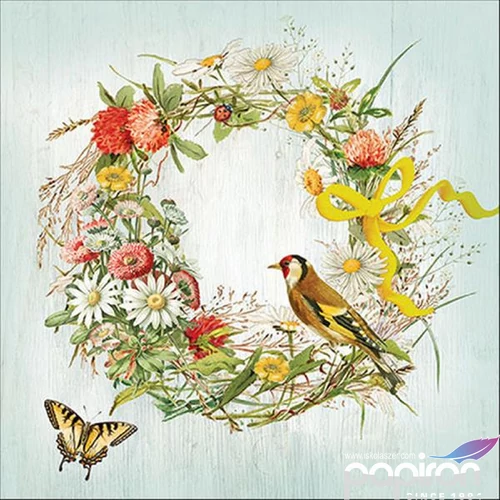 Szalvéta Ambiante Wreath with ribbon papírszalvéta 33x33cm,20db-os