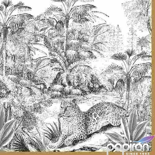 Szalvéta 33x33cm 20db-os, Retro Jungle