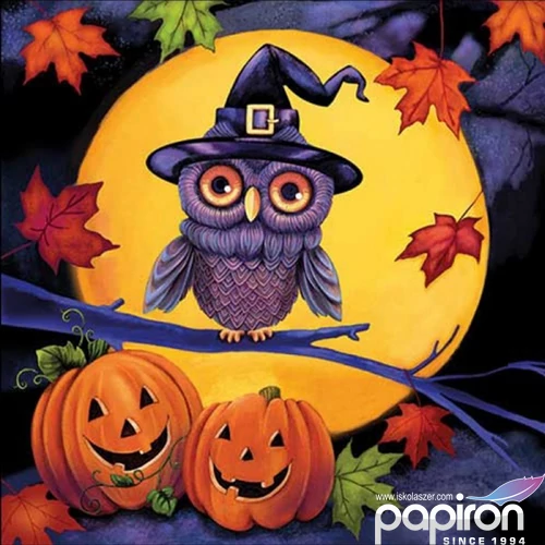 Szalvéta Ambiante Halloween owl papír papírszalvéta 33x33cm,20db-os