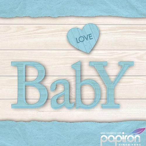 Szalvéta Ambiante Baby Love Boy papír papírszalvéta 33x33cm,20db-os