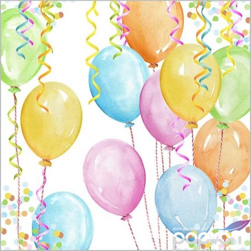 Szalvéta 33x33cm Baloon Party 20db-os