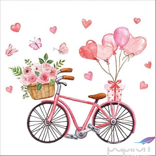 Szalvéta Ambiante Bike of love papír papírszalvéta 33x33cm,20db-os