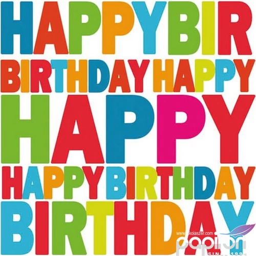 Szalvéta 33x33cm Birthday 20db-os