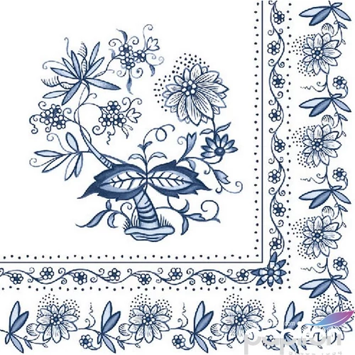 Szalvéta 33x33cm Blue onion 20db-os