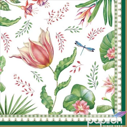 Szalvéta 33x33cm Botanic Chic, 20db-os 
