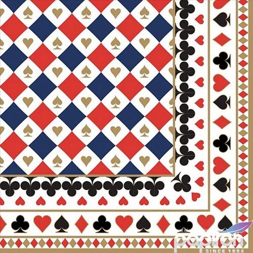 Szalvéta 33x33cm Casino Royale, 20db-os