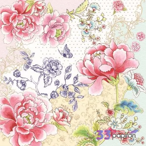 Szalvéta 33x33cm Chinoiserie,20db-os