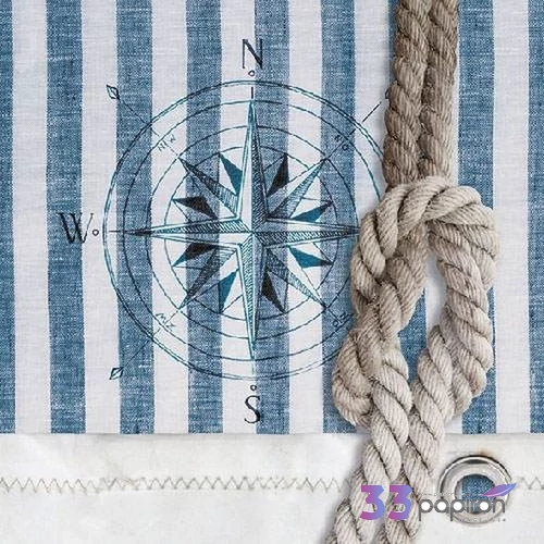 Szalvéta 33x33cm Compass And Rope 20db-os