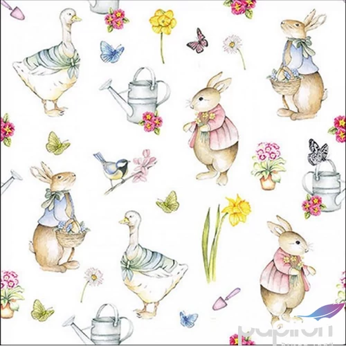 Szalvéta 33x33cm Easter Garden 20db-os