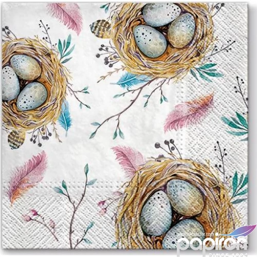 Szalvéta 33x33cm Easter Nest 20db-os 