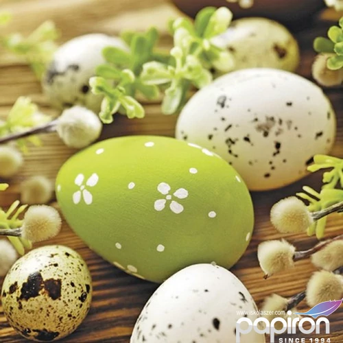 Szalvéta 33x33cm Eggs among Catkins 20db-os