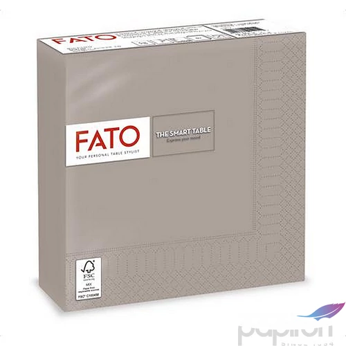 Szalvéta 33x33cm FATO 1/4 hajtogatott galambszürke