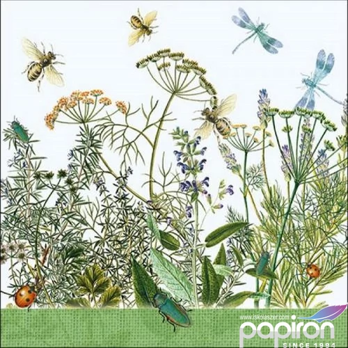 Szalvéta 33x33cm Field Flowers 20db-os