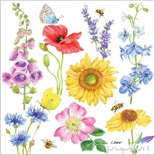 Szalvéta 33x33cm Flowers
