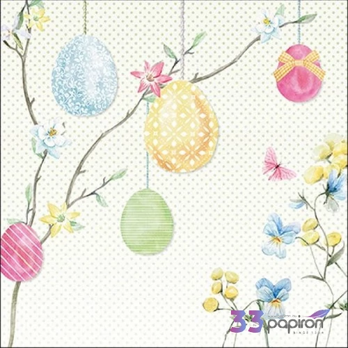 Szalvéta 33x33cm Hanging Eggs 20db-os