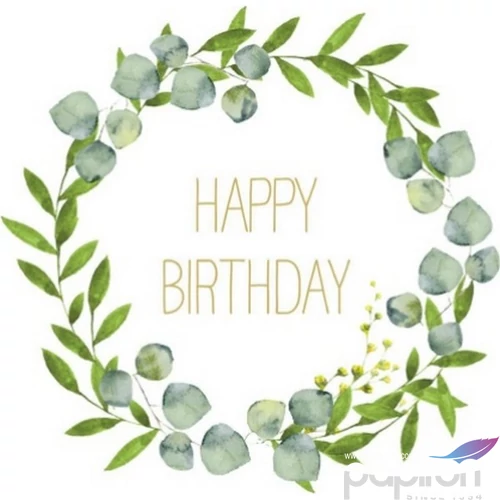Szalvéta 33x33cm Happy B'day 20db-os