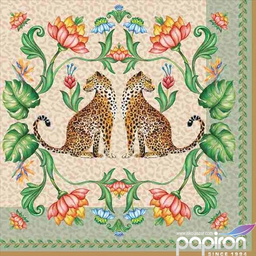 Szalvéta 33x33cm Jungle Vibes,20db-os