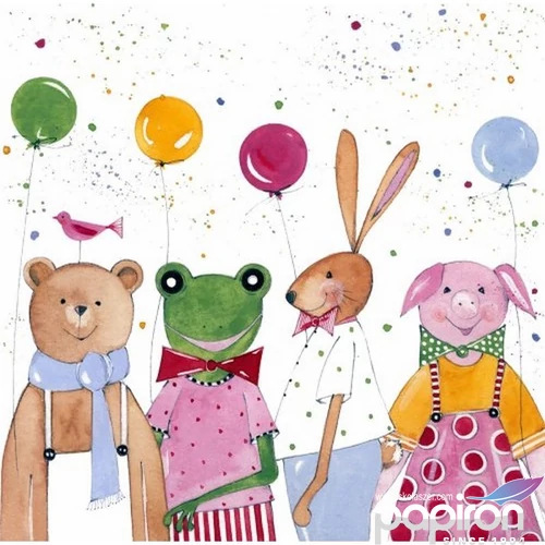 Szalvéta 33x33cm Kid Party 20db-os