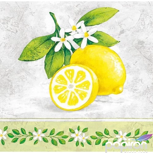 Szalvéta 33x33cm Lemon Branch 20db-os