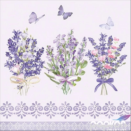 Szalvéta 33x33cm Lovely lavender lilac 20db-os 