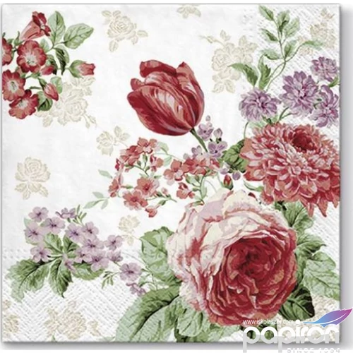 Szalvéta 33x33cm Mysterious Roses 20db-os