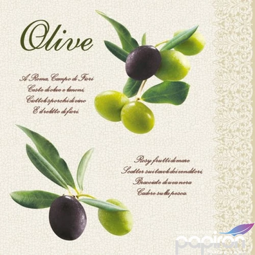 Szalvéta 33x33cm Olive 20db-os 