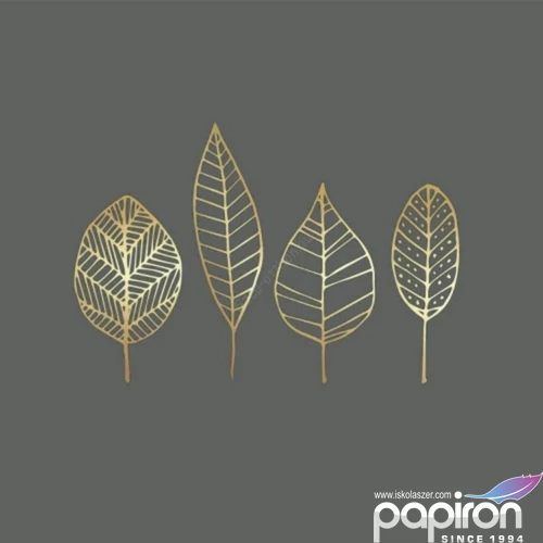 Szalvéta 33x33cm Pure Gold Leaves anthracite 20db-os