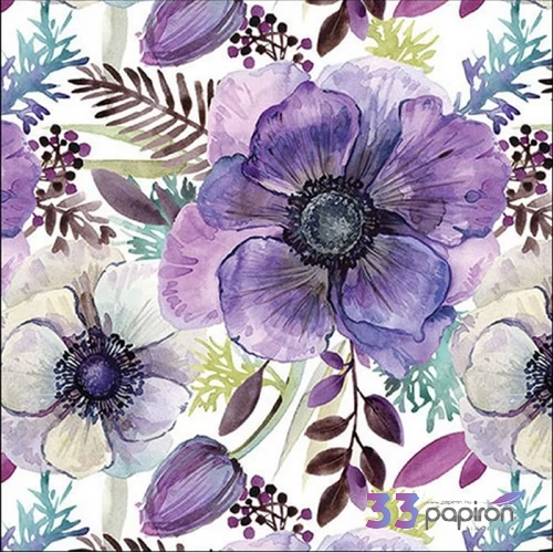 Szalvéta 33x33cm Purple dream 20db-os