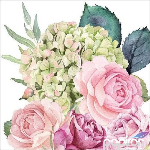 Szalvéta 33x33cm Rose Garden 20db-os