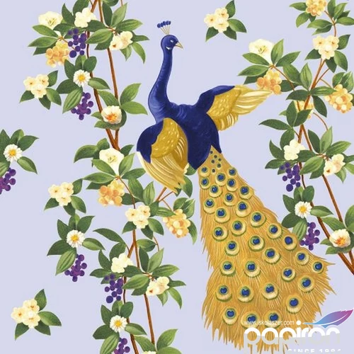 Szalvéta Ambiente Sommerappartement Pfau papírszalvéta 33x33cm,20db-os
