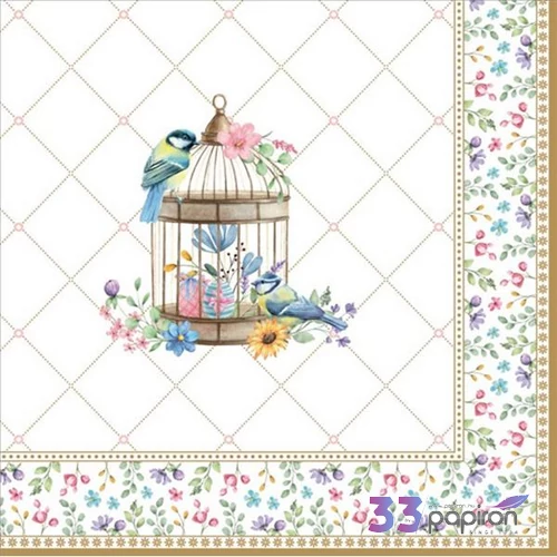 Szalvéta 33x33cm Spring Bloom, 20db-os