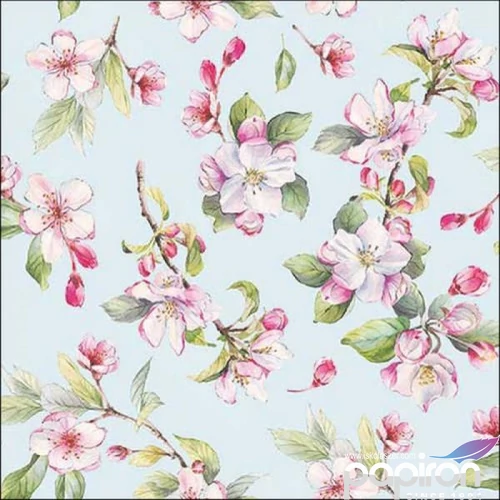 Szalvéta Ambiante Spring blossom blue papírszalvéta 33x33cm,20db-os