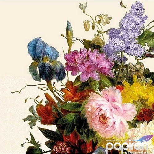 Szalvéta 33x33cm Still Life Bouquet Cream 20db-os 
