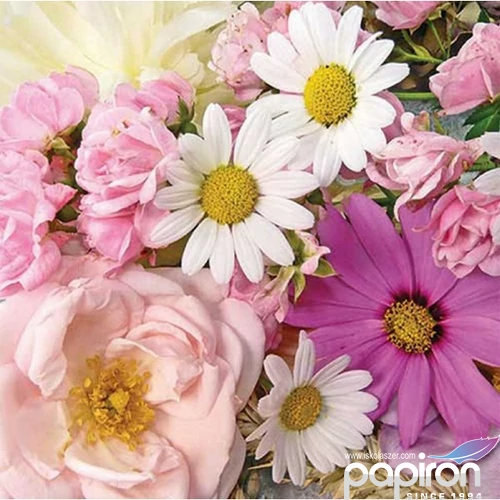 Szalvéta Ambiante Summer flower mix papírszalvéta 33x33cm,20db-os