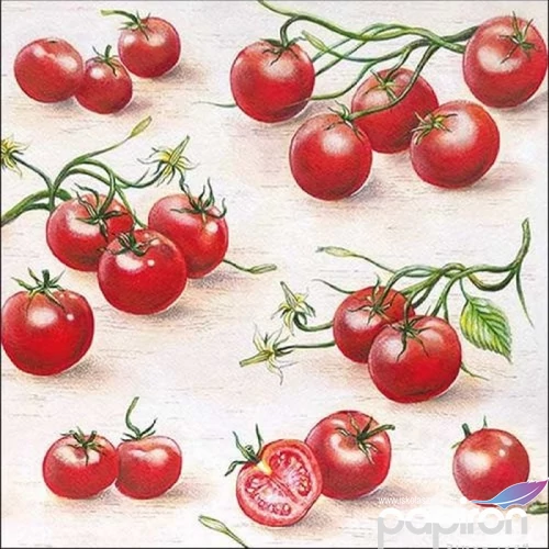 Szalvéta 33x33cm Tomatoes 20db-os