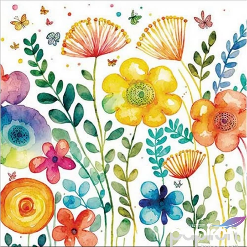 Szalvéta Ambiante Vibrant spring white papírszalvéta 33x33cm,20db-os