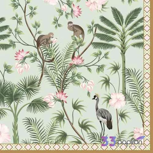 Szalvéta 33x33cm Wild Tropical,20db-os