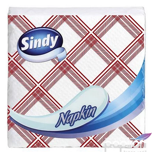 Szalvéta 45lap Sindy kockás minta