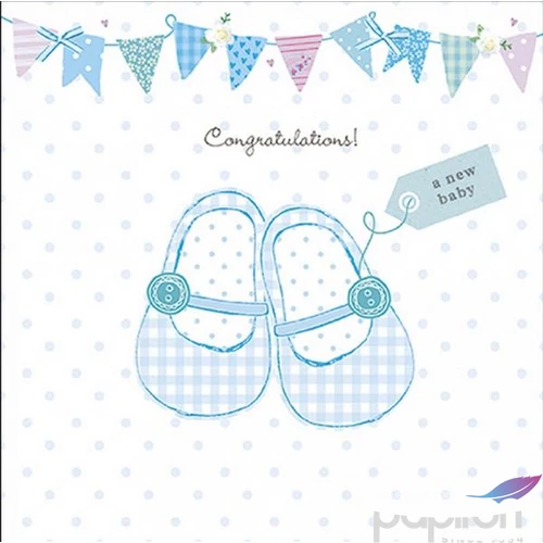 Szalvéta Ambiante Baby shoes blue papírszalvéta 33x33cm,20db-os