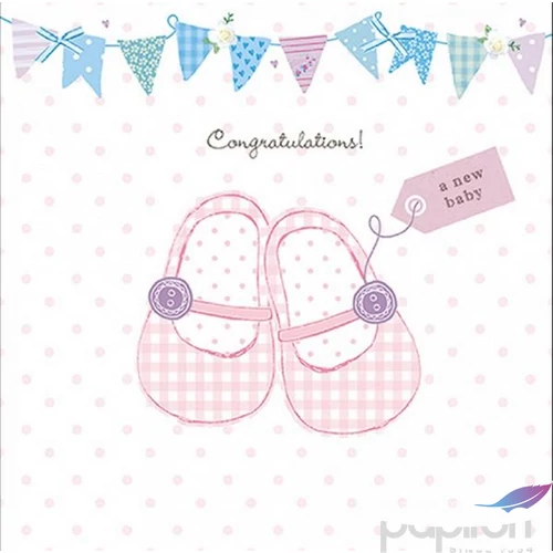 Szalvéta Ambiante Baby shoes pink papírszalvéta 33x33cm,20db-os