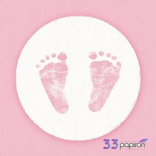 Szalvéta Ambiante Baby Steps Girl papírszalvéta 33x33cm,20db-os