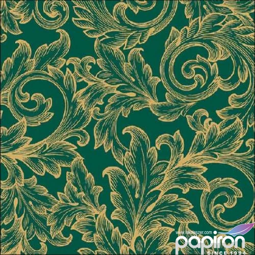 Szalvéta Ambiante Baroque Godl /Green papír papírszalvéta 33x33cm,20db-os