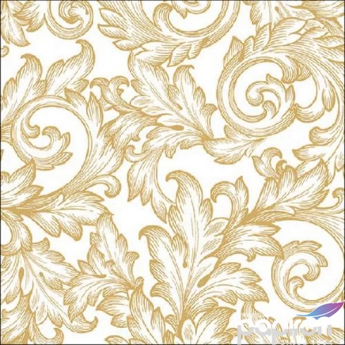 Szalvéta Ambiante Baroque Godl /White papír papírszalvéta 33x33cm,20db-os