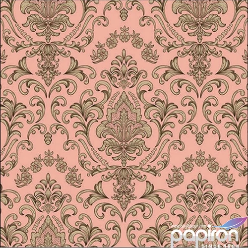 Szalvéta Ambiante Baroque ornament salmon papír papírszalvéta 33x33cm,20db-os