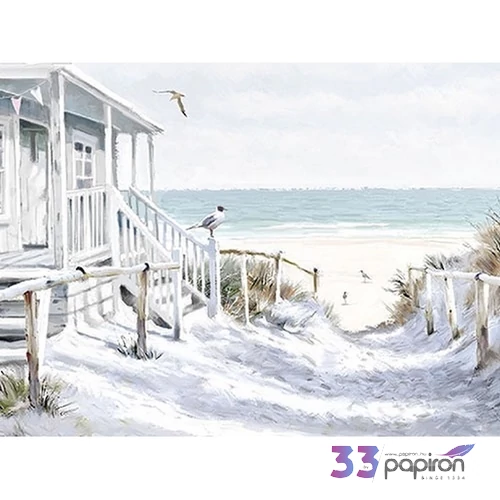Szalvéta Ambiante Beach Cabin papír papírszalvéta 33x33cm,20db-os
