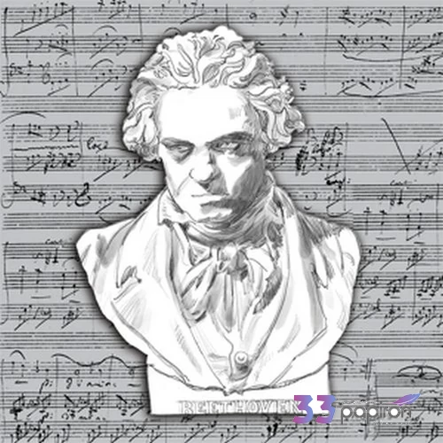 Szalvéta Ambiante Beethoven papírszalvéta 25x25cm,15db-os