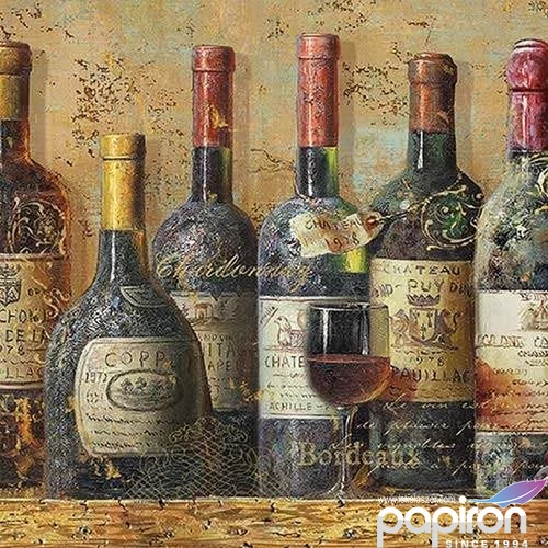 Szalvéta Ambiante Best Wines papírszalvéta 33x33cm,20db-os