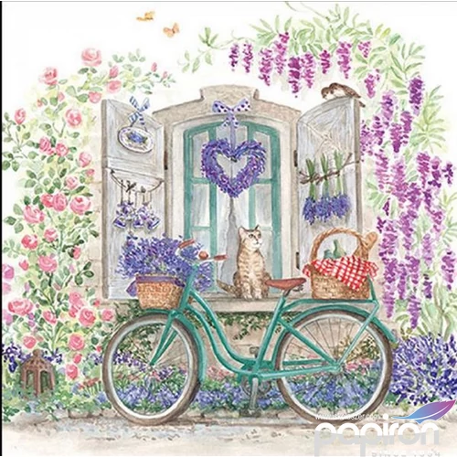 Szalvéta Ambiante Bike with basket papírszalvéta 33x33cm,20db-os